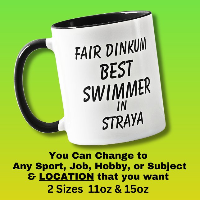 Messe Dinkum BEST SWIMMER in Straya Tasse (Von Creator hochgeladen)