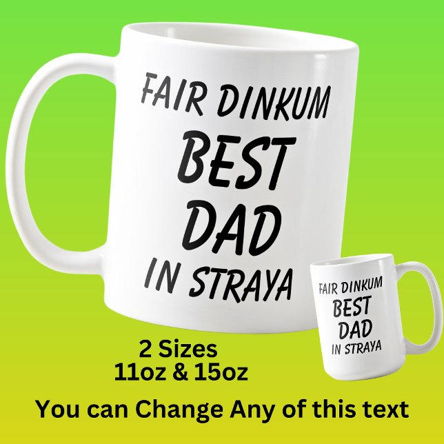 Messe Dinkum BEST VATER in Straya (Australien) Kaffeetasse (Von Creator hochgeladen)