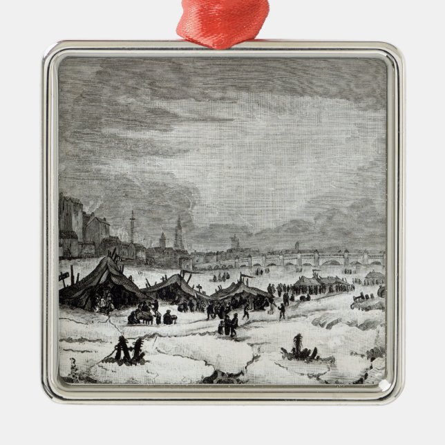 Messe gehalten auf der Themse Silbernes Ornament (Vorne)