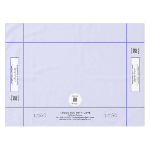 Messe Lavendel 52 x 70 QR-Code Streifen Tischdecke
