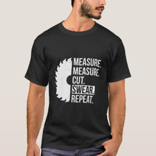 Messen Schneiden Fluchen Praktischer Vater Heimwer T-Shirt