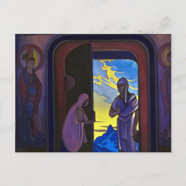 Messenger, 1946 von Nicholas Roerich Postkarte (Vorderseite)