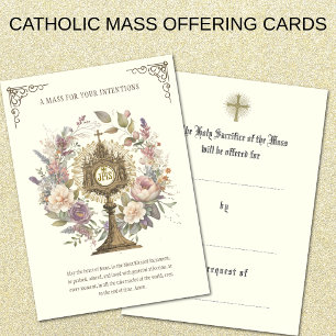 Messeopfer Blumen Göttliche Lobpreisungen Eucharis Karte