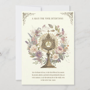 Messeopfer Blumen Göttliche Lobpreisungen Eucharis Karte