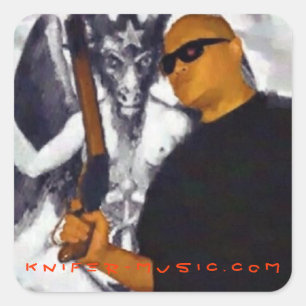 Messer-Aufkleber Quadratischer Aufkleber