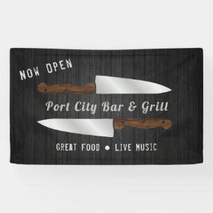 Messer-Banner des realistischen Koch Banner