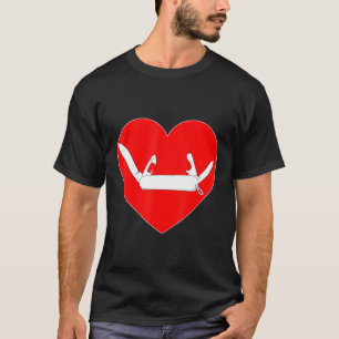 Messer der Schweizer Armee Outdoorwandern Camping T-Shirt