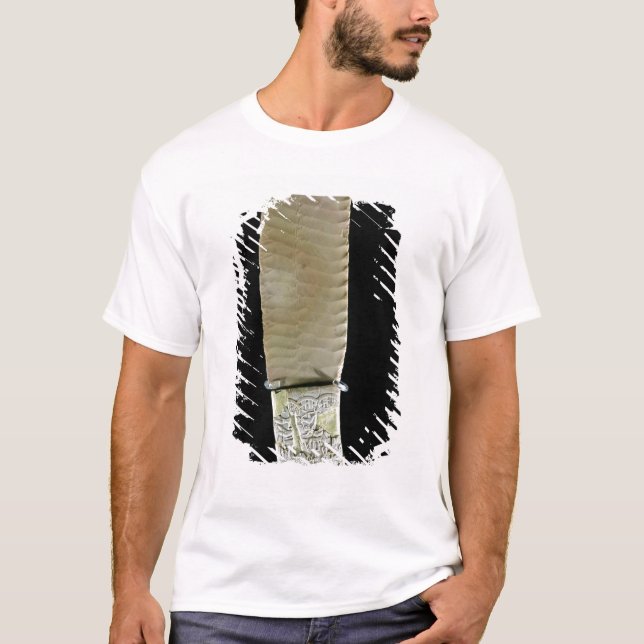 Messer geschnitzt mit Kampfszenen T-Shirt (Vorderseite)