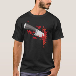 Messer im hinteren Halloween-Messer hinten T-Shirt