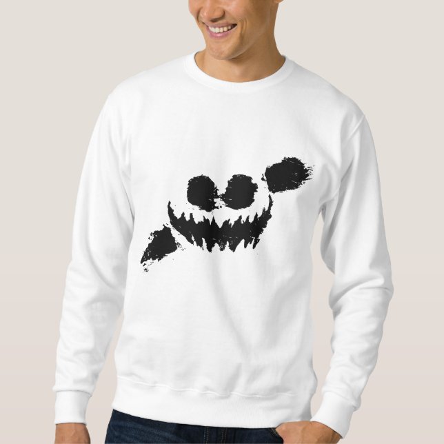 Messer-Party sweetshirt weiß/Schwarzes Sweatshirt (Vorderseite)