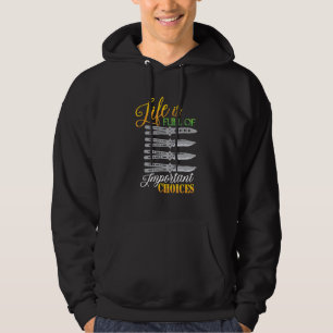 Messer Sammler Sammlung Jagd Schmetterling Hoodie