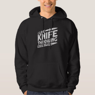 Messer werfen, die ich gerne mit Messer auf ein Zi Hoodie