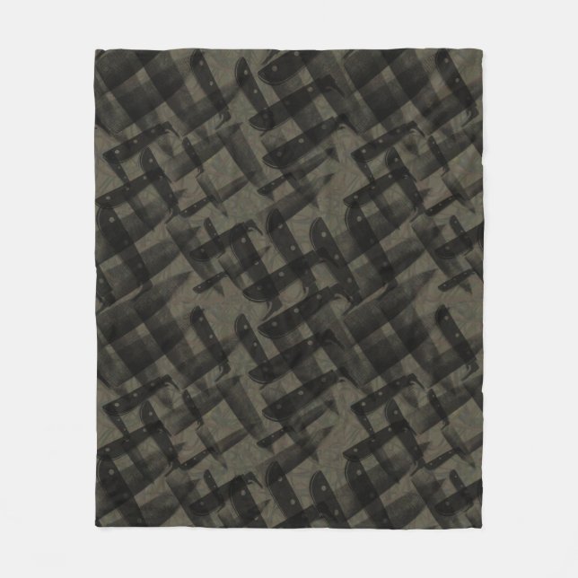 Messermuster Fleecedecke (Vorderseite)