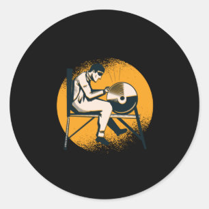 Messerschärfen Runder Aufkleber