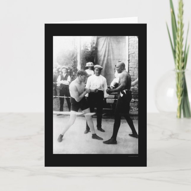 Messerschmied gegen Johnson-Boxveranstaltung 1914 Karte (Vorderseite)