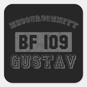 Messerschmitt BF109 Quadratischer Aufkleber