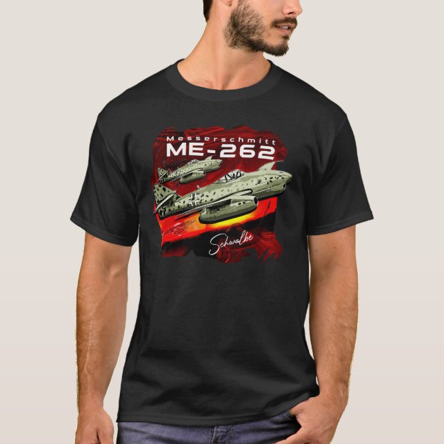 Messerschmitt Me-262 German Luftwaffe FighterPlane T-Shirt (Vorderseite)
