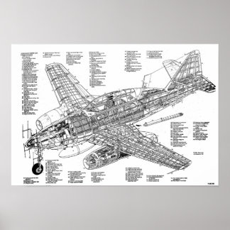Messerschmitt me-262 Jet Kämpfer (Abbildung) Poster