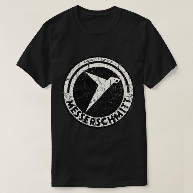 Messerschmitt WW2 German Vintag Aircraft Company T-Shirt (Design vorne)
