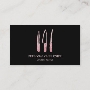 Messertypen für den persönlichen Koch Visitenkarte
