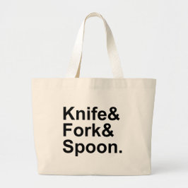 Messfe Fork Spoon | Stoffe für das Essen von Leben Jumbo Stoffbeutel