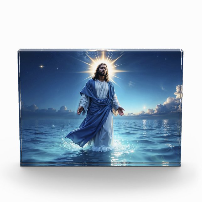 Messiah Jesus Christus Gnade und Gelassenheit Kuns Fotoblock (Vorderseite)