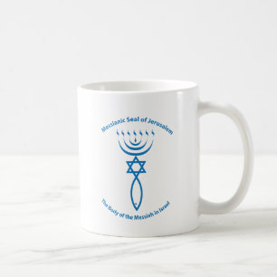 Messianisches jüdisches Siegel von Jerusalem Kaffeetasse