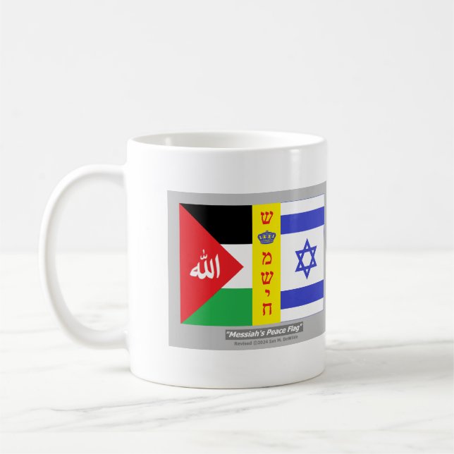 Messias Friedensflagge Kaffeetasse (Links)
