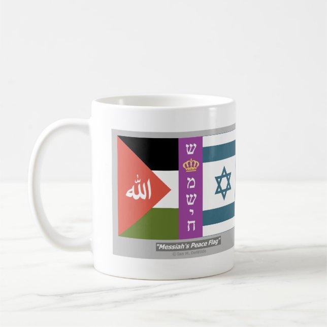 Messias Friedensflagge Kaffeetasse (Links)