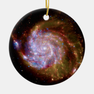 Messier 101 Spiral Galaxy - Hubble Telescope Photo Keramik Ornament