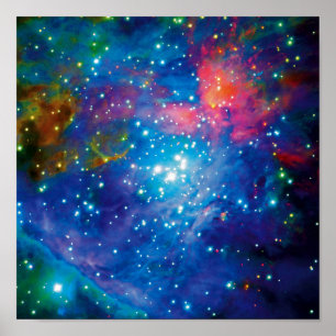 Messier 42 Orion Nebula Infrared ESO Space Foto Poster