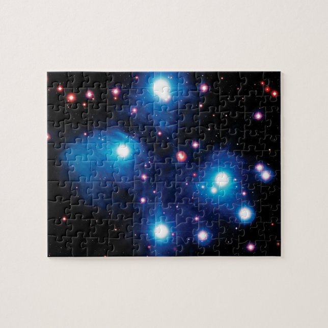 Messier 45 Pleiades Star Cluster NASA Space Foto Puzzle (Horizontal)