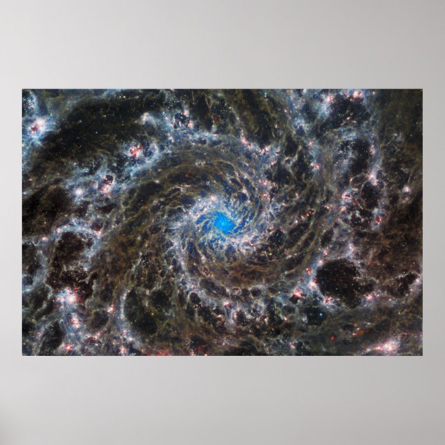 Messier 74 (M74) Galaxy | NGC 628 | MIRI | JWST Poster (Vorne)