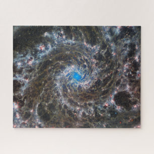 Messier 74 (M74) Galaxy NGC 628 MIRI JWST Puzzle