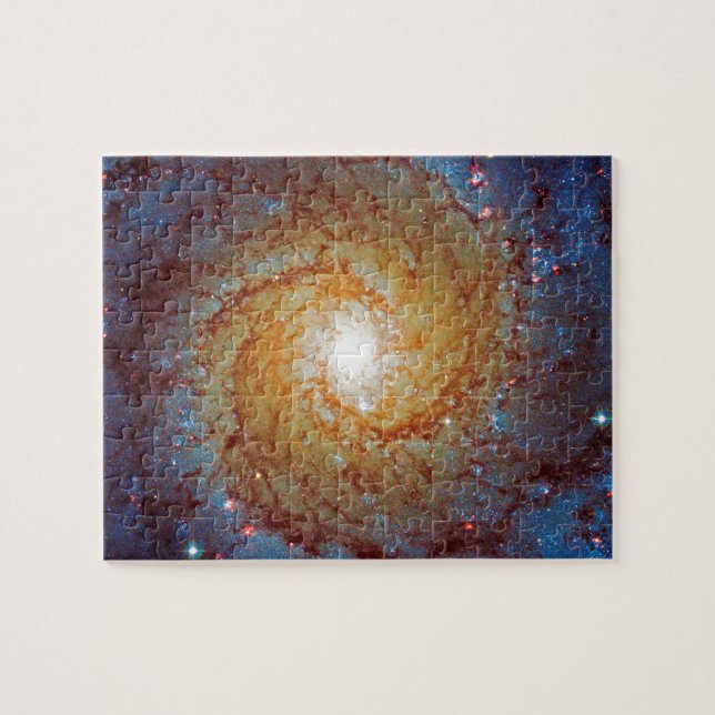 Messier 74 Spiral Galaxy Weltraumbahnhof Foto Puzzle (Horizontal)