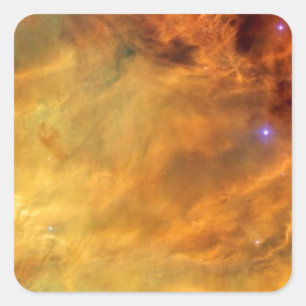 Messier 8 Lagunennebel - NASA Hubble-Weltraumfoto Quadratischer Aufkleber