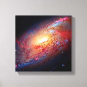 Messier M106 Spiralgalaxie Weltraumfoto Leinwanddruck