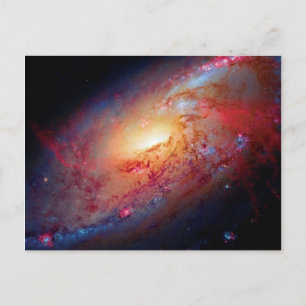 Messier M106 Spiralgalaxie Weltraumfoto Postkarte