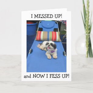 MESSIERT / ZU SPÄT ZU SAGEN "GLÜCKLICH GEBURTSTAG! KARTE