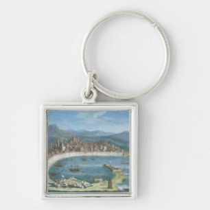 Messina - ein Panoramablick des Hafens Schlüsselanhänger