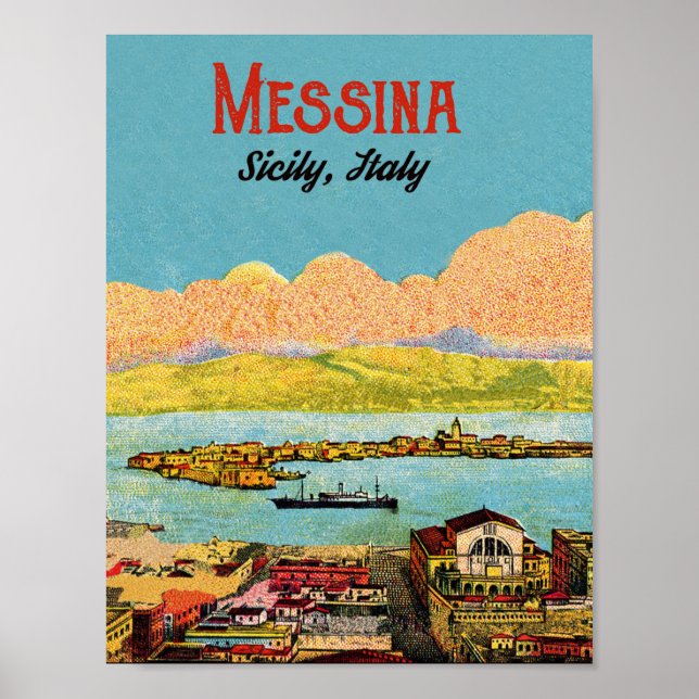 Messina, Sizilien, Italien Poster (Vorne)