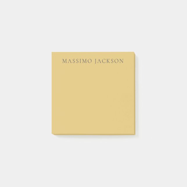 Messing Gelb Minimalistisch Schlicht Moderne Ästhe Post-it Klebezettel (Vorderseite)