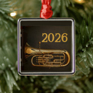 Messing-Horn-Weihnachtsschmuck Silbernes Ornament