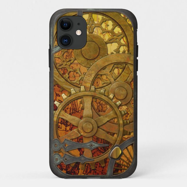 Messing- und Bronze-Steampunk iPhone 5 Case-Mate iPhone Hülle (Rückseite)