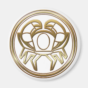 Messing-und Kupfer-Krebs Magnet