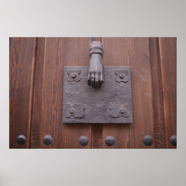 Messinghand Türknopf Plakat (Vorne)