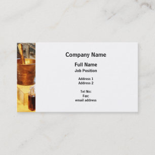 Messingmörser und Stampfe Visitenkarte