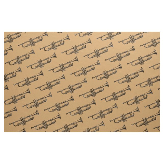 Messingmusikinstrument der Trompete Stoff (Fat Quarter (45,7 x 55,9 cm))