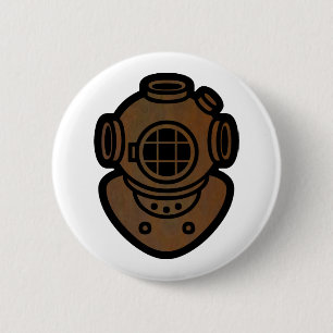 Messingtauchsturzhelm Button