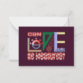 Messung der Liebe Mitteilungskarte